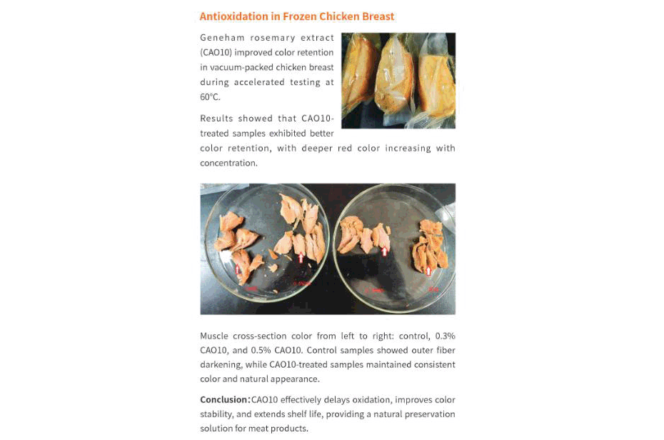 Antioxidation in Hähnchenbrust