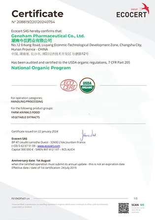ECOCERT-Zertifikat